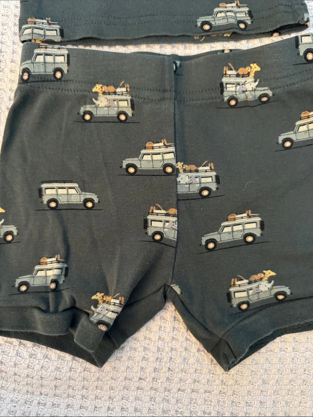Petit Lem Safari Van Short Pajama Set